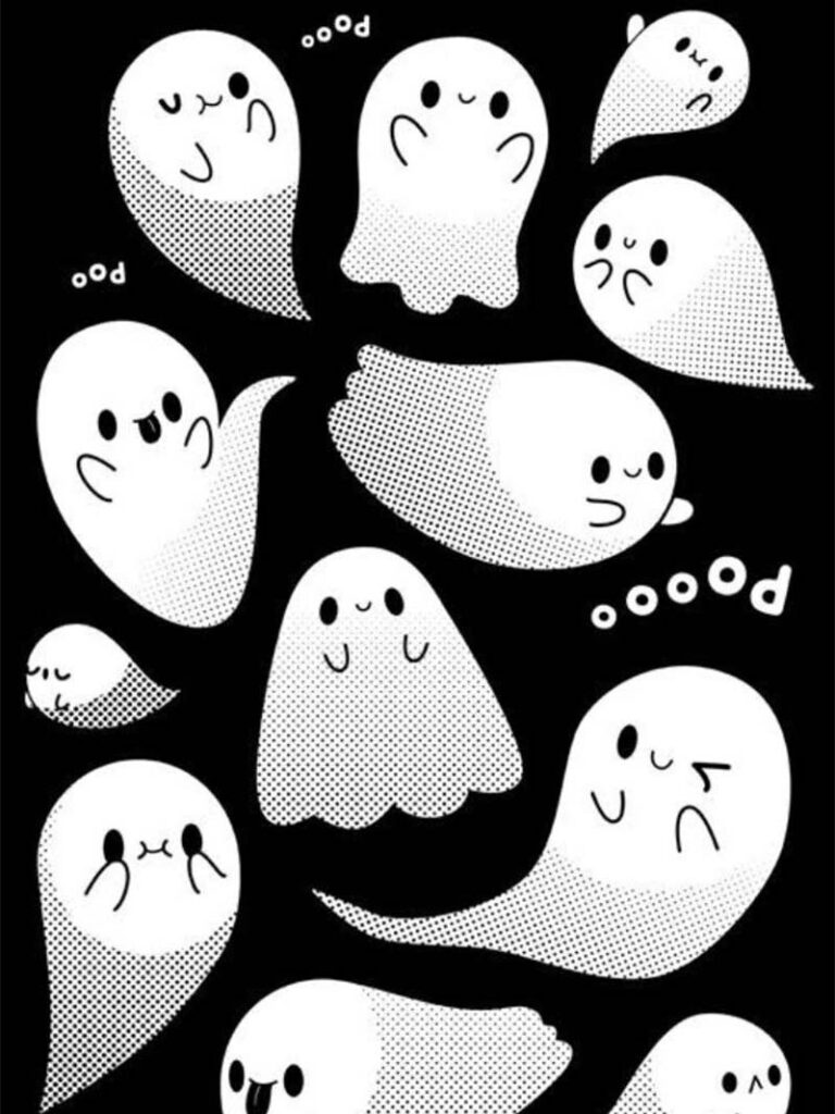 Adorable Cute Ghost Wallpapers for a Fun Halloween Vibe