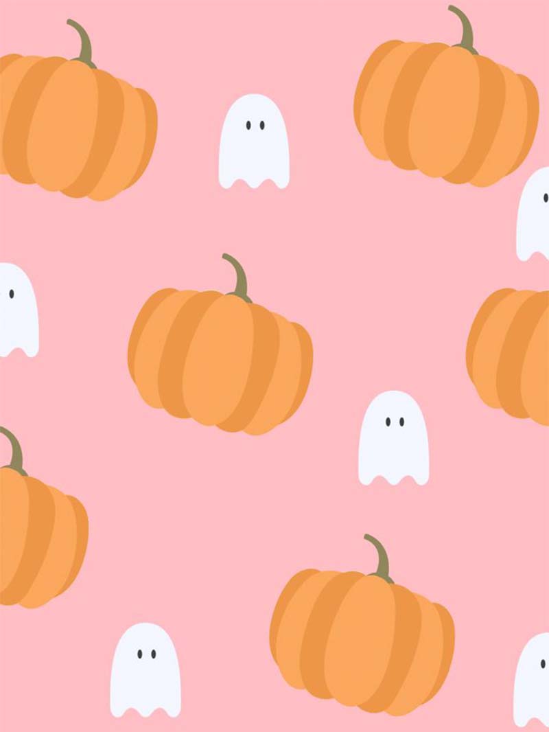 Adorable Halloween Vibes with Cute Pumpkin Wallpaper