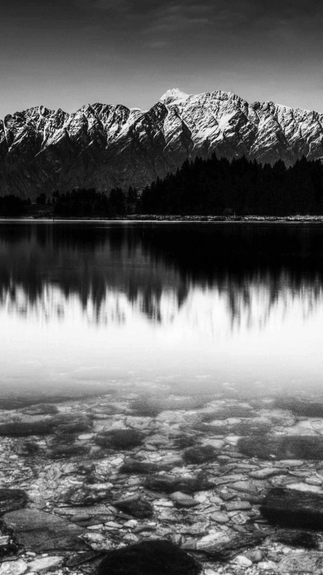 Black and White iPhone Wallpaper HD – Stunning Mountain Landscape