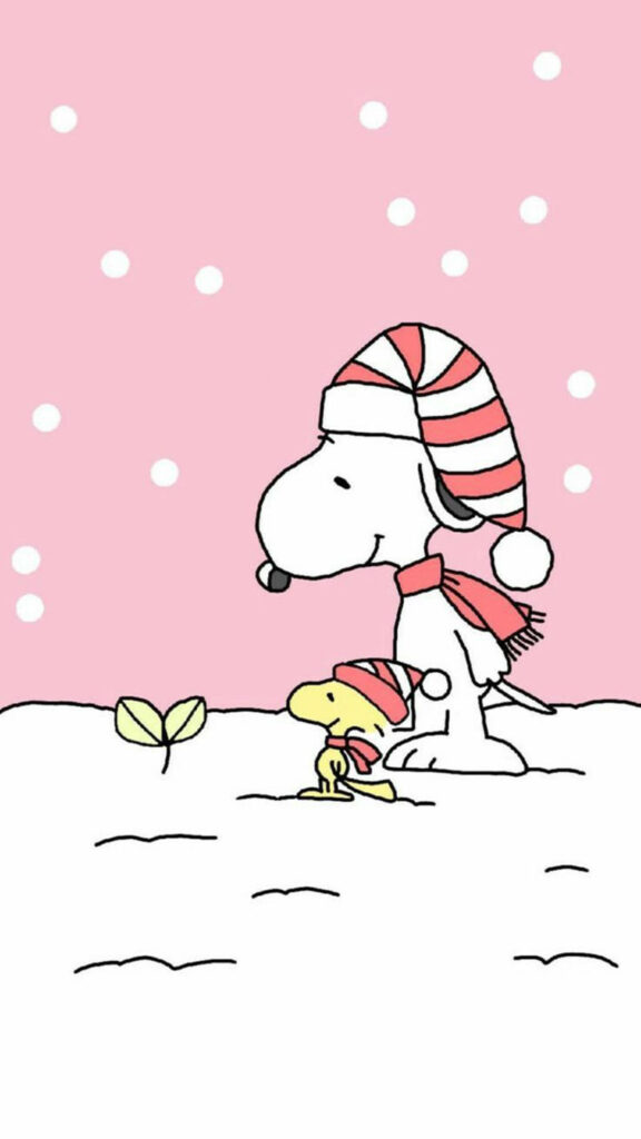 Christmas Snoopy Wallpaper with Cozy Holiday Charm