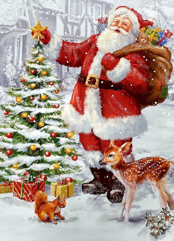 Classic Holiday Charm with Wallpapers Santa Claus