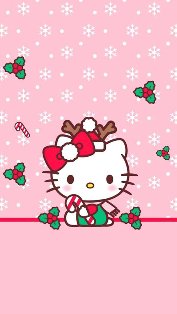 Cute and Festive Christmas Hello Kitty Wallpaper