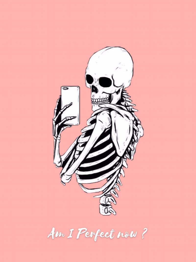Funny and Stylish Cute Skeleton Wallpapers with Selfie Vibes