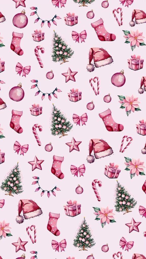 Girly Cute Christmas Wallpaper for a Festive Touch