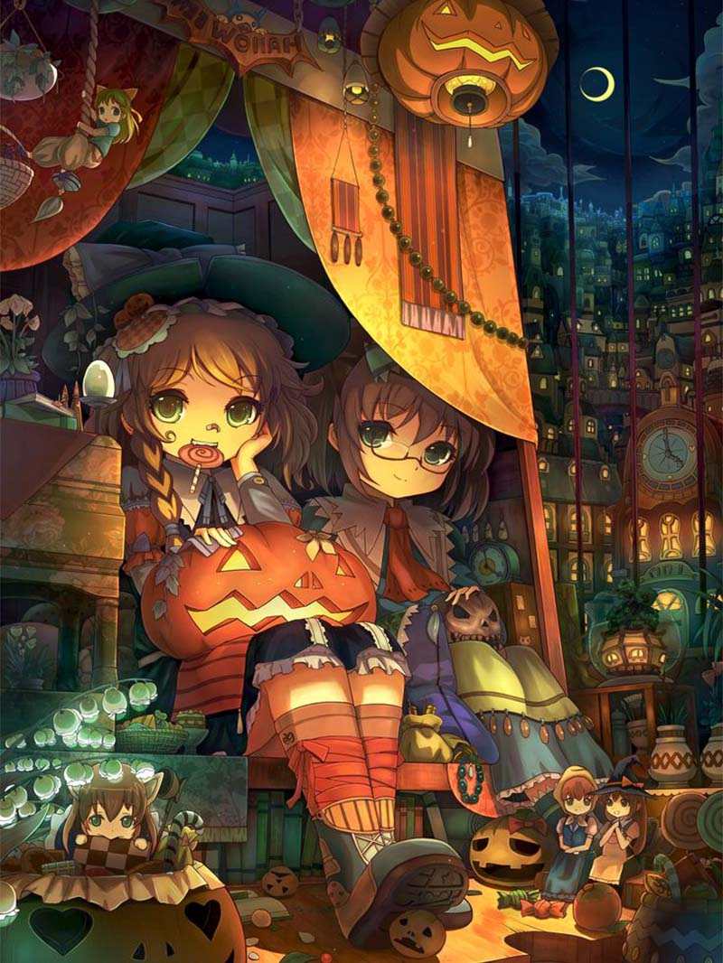 Magical Halloween Anime Wallpaper