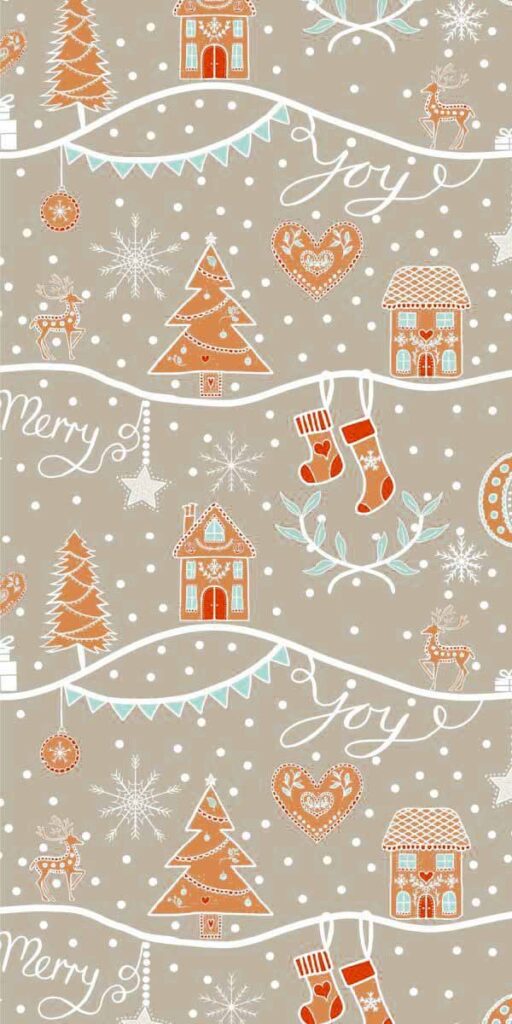 Preppy Christmas Wallpaper With Festive Charm