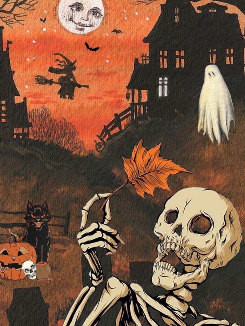 Spooky Vintage Halloween iPhone Wallpaper With Retro Vibes