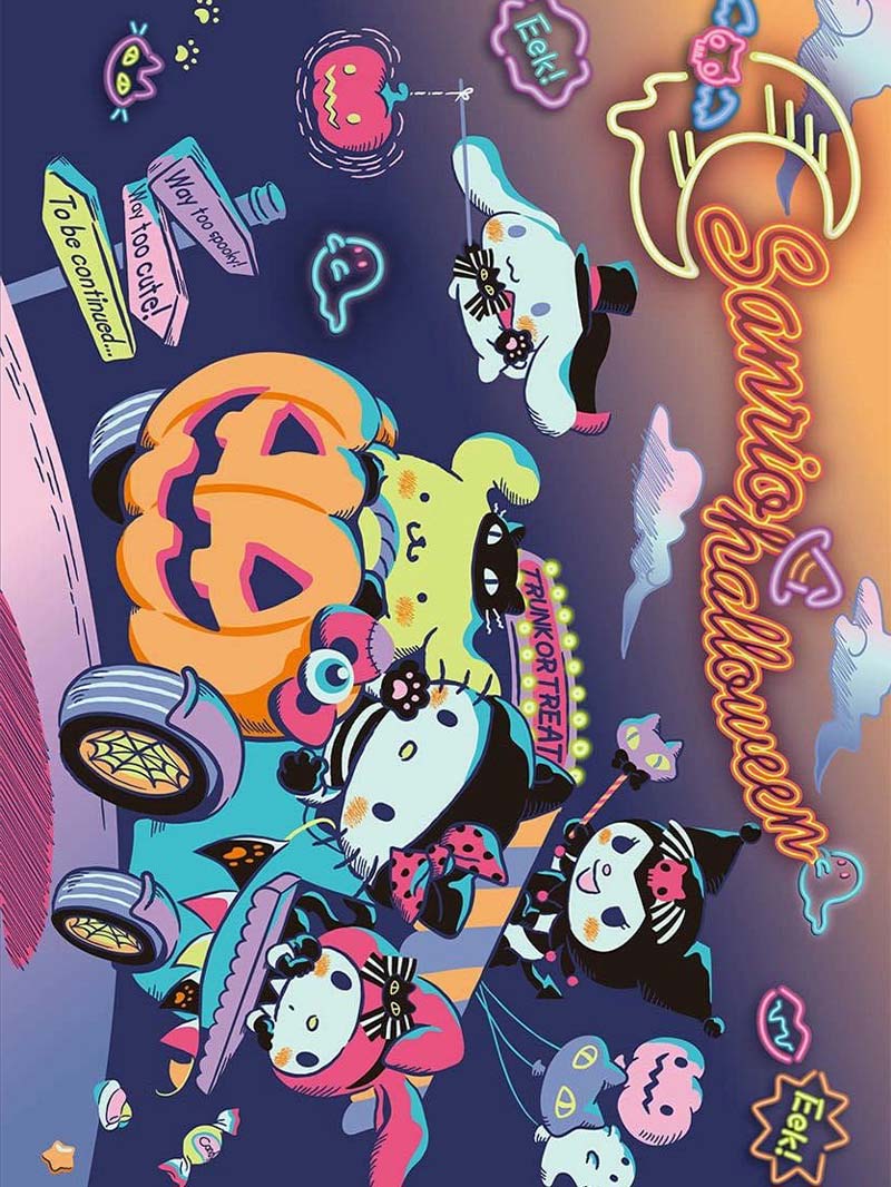 Adorable Halloween Sanrio Wallpaper with Cute Charactersac