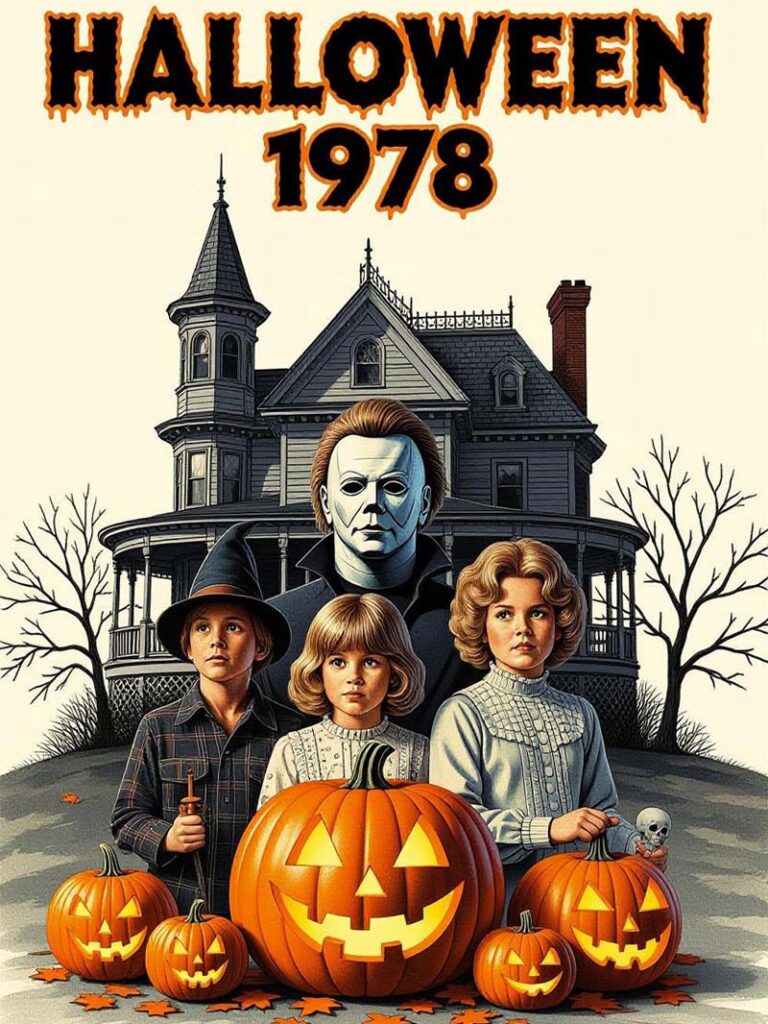 Classic Halloween 1978 Wallpaper Featuring Michael Myers Scene