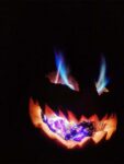 Halloween apple watch wallpaper glowing pumpkin fire face