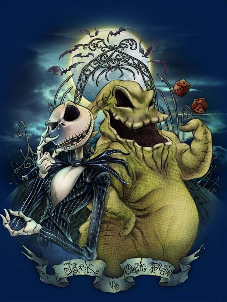 Jack Skellington and Oogie Boogie Halloween Night Artwork