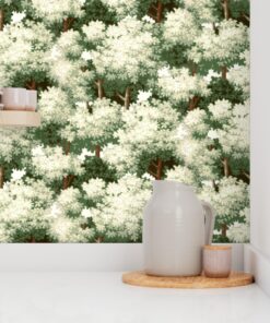Alternative view of Scenic White Tree Forest Wallpaper: Peel and Stick