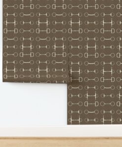 Ashby Horse Bits Equestrian Heritage Wallpaper – Saddle Brown