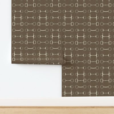 Ashby Horse Bits Equestrian Heritage Wallpaper – Saddle Brown