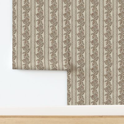 Juliette Trailing Floral Stripe Wallpaper