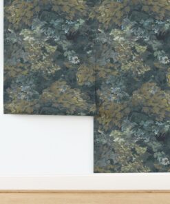 Heritage Charm: Midnight Forest Botanical Tapestry Wallpaper