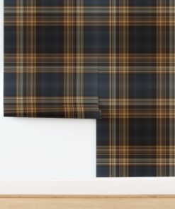 Midnight & Mahogany: Large-Scale Fine Line Plaid