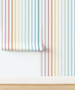 Dreamy Days: Pastel Rainbow Stripes