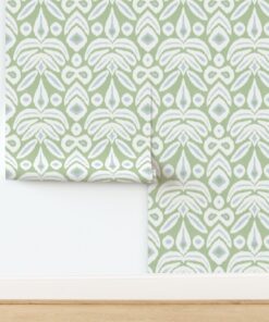 Artisan Soul: Reverse Soft Blue & Green Ikat