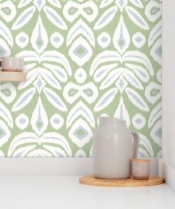 Alternative view of Artisan Soul: Reverse Soft Blue & Green Ikat