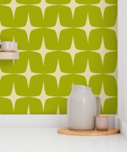 Alternative view of Retro Stellar: 70s Star in Avocado & Beige