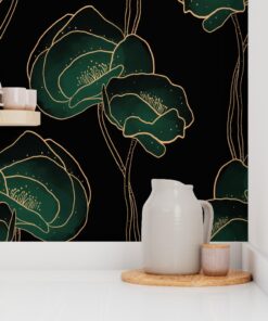 Alternative view of Dramatic Deco Poppies: The Emerald Collection