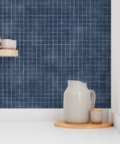 Alternative view of Indigo Artisan: XXL Hand-Drawn Checks