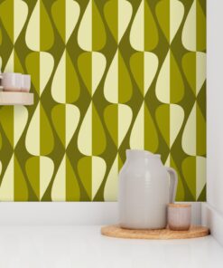 Alternative view of The Mid-Mod Motif: Vintage Spades in Avocado