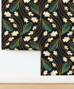 Art Deco Floral Twist: The Midnight Mosaic