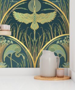 Alternative view of Cranes in the Moonlight: A Midnight Garden Sanctuary