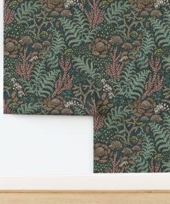 The Secret Grove: Hedgehog & Fern Wallpaper