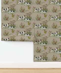 The Pointer’s Point: Vintage Hunting Dog Wallpaper
