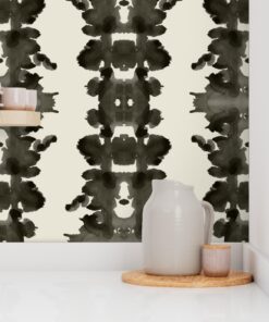 Alternative view of The Inkwell Stripe: Soot & Cream Double Inkblot