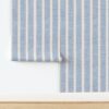 Serene Stripes: Blue Linen Vertical