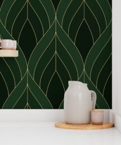 Alternative view of Art Deco Blossoms: Forest Green & Emerald